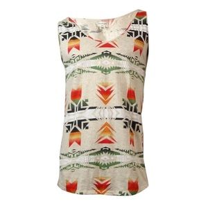 Denim&Supply Ralph Lauren Patterned Cotton Tank XL